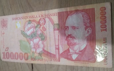 Romania postdecembrista 100000 lei 1998 foto