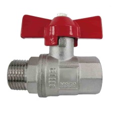 Robinet Sferic 1/2&quot;, Alama Nichelata, Maner Fluture