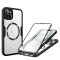 Husa pentru iPhone 15 + Folie - Techsuit ColorVerse 360 MagSafe Series - Black