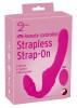 Strap-on fără bretele cu un vibrator dublu flexibil, cu 9 moduri diferite de, Orion