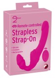 Strap-on fără bretele cu un vibrator dublu flexibil, cu 9 moduri diferite de, Orion