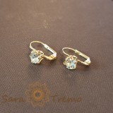 Cercei simpli si clasici cu cristal zirconia alb