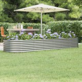 Strat &icirc;nălțat grădină 296x80x36 cm oțel vopsit electrostatic