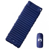 VidaXL Saltea de camping auto-gonflabilă cu pernă 1 persoană bleumarin