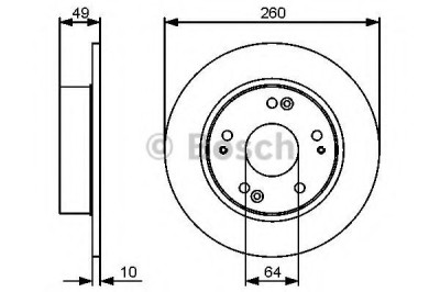 Disc frana HONDA ACCORD VII (CL) (2003 - 2008) BOSCH 0 986 479 450 foto