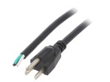 Cablu Alimentare 3x16AWG NEMA 5-15 1m Negru 13A
