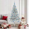 VidaXL Pom de Crăciun artificial pre-iluminat Argintiu 180 cm PET 3397213
