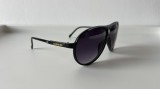 Ochelari de soare Carrera Champion - Rama neagra Lentile violet degrade, Aviator, Barbati, Protectie UV 100%