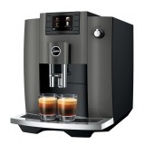 Espressor automat Jura E 6 Dark Inox (EC), 1450 W, 15 bar, 1.9 l, recipient boabe 280 g, 11 bauturi, pregatit WiFi, afisaj color, rasnita Professional