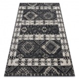 Covor modern MUNDO E0651 etnic exterior bej / negru, 200x290 cm
