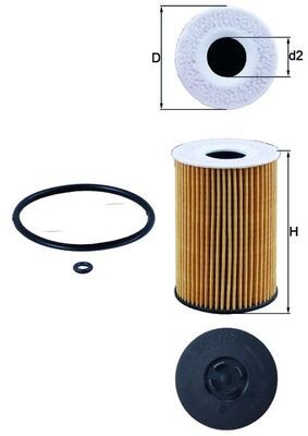 MAHLE OX 787D Filtru ulei foto