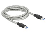 Cablu USB A 2m Argintiu DELOCK 24AWG 28AWG Cod 86776