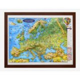 Harta Europei pentru copii, proiectie 3D, 600x470mm (3DGHECP60)