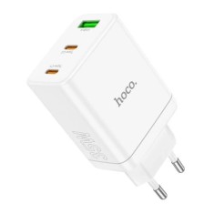 Incarcator retea cu 1xUSB-A, 2x Type-C, PD35W - Hoco Start (N33) - Alb