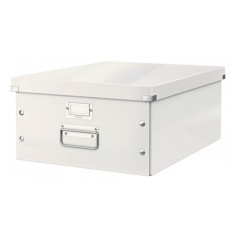 Cutie Depozitare Mare din Carton Solid Laminat Leitz Click and Store, 369x200x482, Alb, Cutie Carton Clasica, Cutie Depozitare Alba, Cutie Mare pentru foto