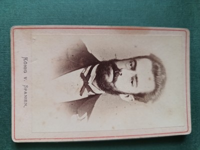 fotografie galerie historique ,dimensiuni 11 cm x 6 cm, anii 1900, ,personalitati, REGELE SPANIEI foto