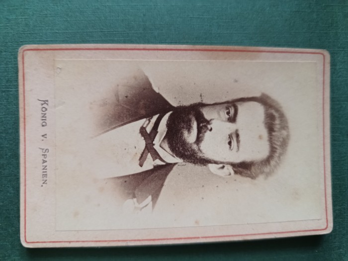 fotografie galerie historique ,dimensiuni 11 cm x 6 cm, anii 1900, ,personalitati, REGELE SPANIEI