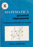 Matematica. Geometrie si trigonometrie. Clasa a X-a. Rezolvarea problemelor din