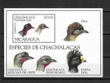 NICARAGUA 1994 WWF FAUNA PROTEJATA PASARI, Nestampilat