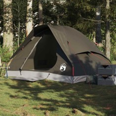 vidaXL Cort de camping cupolă pentru 2 persoane, maro, impermeabil