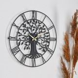 Cumpara ieftin Ceas de perete decorativ din metal Vita Negru 41x41 cm