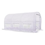 Solar gradina, legume, 4.5 x 3 x 2m, structura otel galvanizat, suprafata 14 mp, folie alba