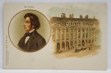 FR. CHOPIN , PORTET SI CASA NATALA, CROMOLITOGRAFIE , CARTE POSTALA , CLASICA , CCA. 1900