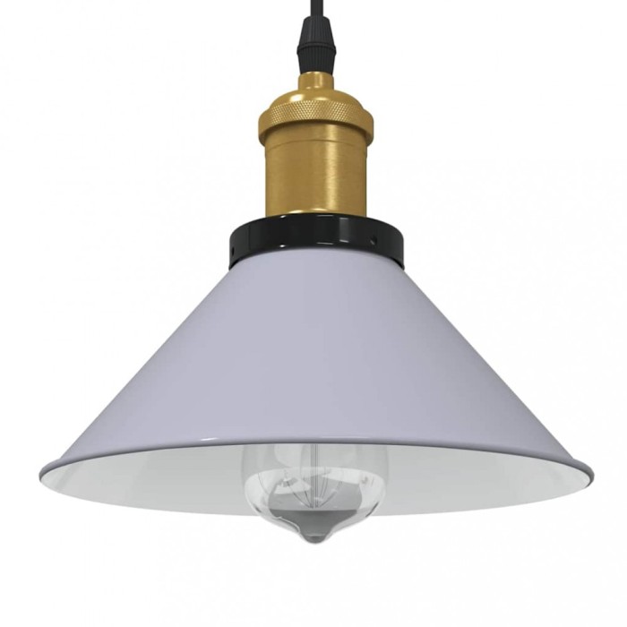 vidaXL Lampă suspendată reglabilă pe &icirc;nălțime E27 gri lucios metal 4103446