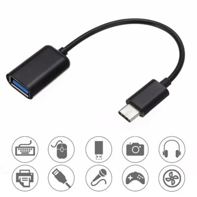 Cablu OTG USB type C la USB 3.0 Negru foto