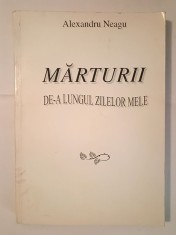 Alexandru Neagu - Mărturii de-a lungul zilelor mele foto