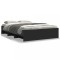 vidaXL Cadru de pat, negru ,135x190 cm, lemn prelucrat