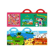 Carte cu stickere reutilizabile anotimpuri