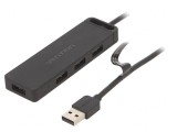 Hub USB 3.0 Negru cu 4 Porturi 5Gbps
