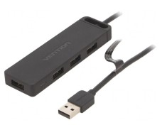 Hub USB 3.0 Negru cu 4 Porturi 5Gbps