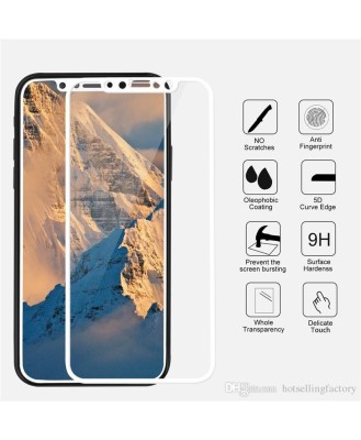 Geam Soc Protector Full LCD 5D Apple iPhone X 5.8 Alb foto