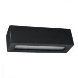 Lampă De Perete Vega Negru Ceramică/Sticlă 1 Bec Dreptunghiular Modern De Interior