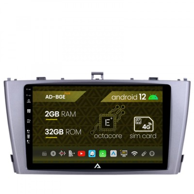 Navigatie Toyota Avensis (2008-2015), Android 12, E-Octacore 2GB RAM + 32GB ROM, 9 Inch - AD-BGE9002+AD-BGRKIT093 foto
