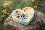 Suport decorativ pentru lumanare buchet floarea soarelui 113918