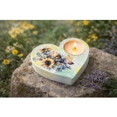 Suport decorativ pentru lumanare buchet floarea soarelui 113918