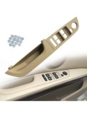 Panou / maner portiera sofer fara oglinzi rabatabile pentru BMW Seria 3 E90/E91, crem, 35,5 cm