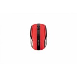 Cumpara ieftin Mouse Serioux Rainbow 400, Wireless, 1600 DPi Ajustabil, 4 Butoane, Senzor Optic, Scroll, Receiver USB, Rosu