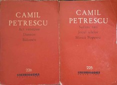 TEATRU VOL.1-2 SUFLETE TARI. JOCUL IELELOR. MITICA POPESCU. ACT VENETIAN. DANTON. BALCESCU-CAMIL PETRESCU foto