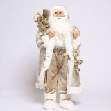 Decoratiune Mos Craciun cu haina aurie 90 cm