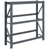 HOMCOM Raft Autoportant pentru Cutii cu 3 Niveluri, Raft pentru 6 Cutii cu &Icirc;nălțime Reglabilă, 110x30x110 cm, Gri | Aosom Romania