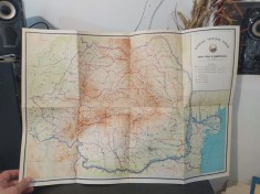 Republica Populară Rom&icirc;nă Rom&acirc;nă, Harta fizică și administrativă, Rom&acirc;nia &icirc;mpărțită pe regiuni, Regiunea Autonomă Maghiară, București 1957, 013