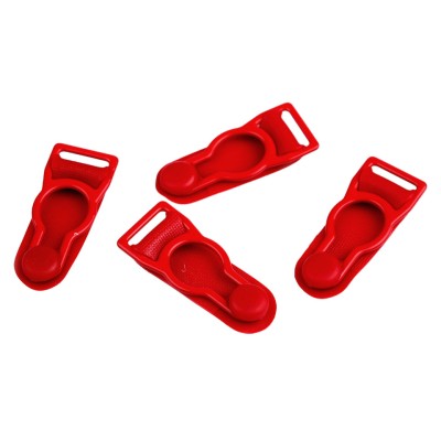 Set 4 clipsuri pentru jartiera Crisalida, dimensiuni 10 x 34 mm, Rosu foto