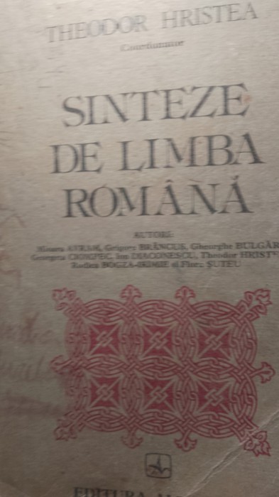 Theodor Hristea sinteze de limba romana