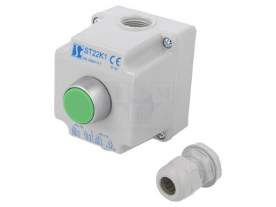 &amp;quot;Casetă de Comandă ST22 cu 1 Buton IP65 Plastic NO&amp;quot; foto