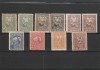 ROMANIA 1918 TIMBRE DE AJUTOR 1916 IN CULORI SCHIMBATE GUMA ORIGINALA + VARIETATI DE CULOARE MNH NESTAMPILATE, Nestampilat