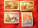 Serie mica URSS - 50 Ani Revolutia oct. , 4 valori, Nestampilat